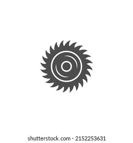 Metal saw icon logo design illustration template