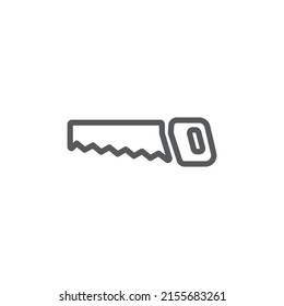 Icono de la sierra de metal. Ilustración vectorial esbozada