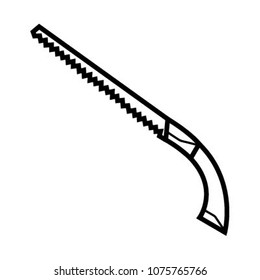 metal saw icon vector