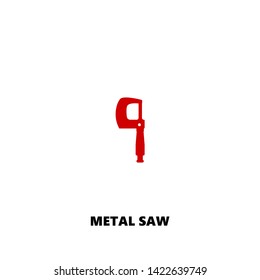 metal saw icon. metal saw vector design. sign design. red color