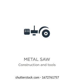 Metal saw icon vector. Trendy flat metal saw icon from construction and tools collection isolated on white background. Vector illustration can be used for web and mobile graphic design, logo, eps10