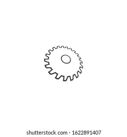 Metal saw logo vector icon template