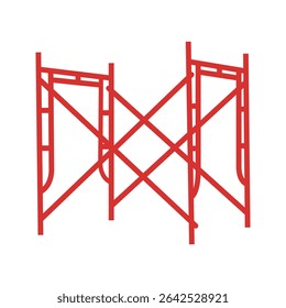 Estrutura de andaimes de metal para trabalhos elevados