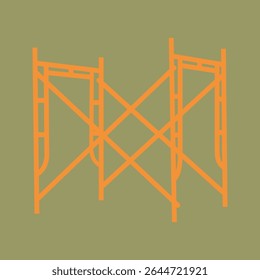 Estrutura de andaimes de metal para trabalhos elevados