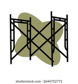 Estrutura de andaimes de metal para trabalhos elevados
