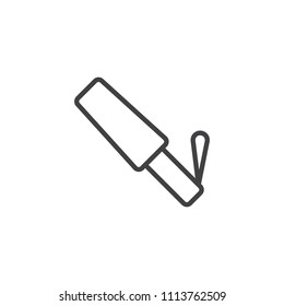 Metal Scanner outline icon. linear style sign for mobile concept and web design. Handheld Metal Detector simple line vector icon. Symbol, logo illustration. Pixel perfect vector graphics
