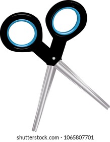metal scissors with plastic handle