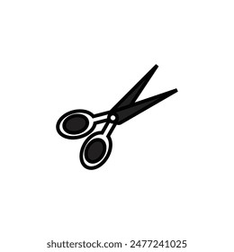 metal scissors vector type icon
