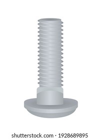 Metal screw bolt. vector illustration 