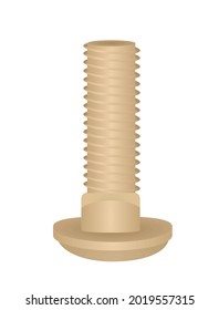 Metal screw bolt. vector illustration 