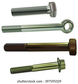 metal screw in different form