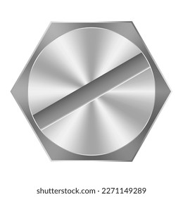 Cabeza de tornillo metálico. Equipo de construcción. Herramienta de construcción y reparación. Industria de construcción de elementos vectores. Ilustración del vector