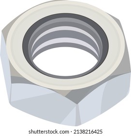 Metal screw, illustration, vector on a white background.