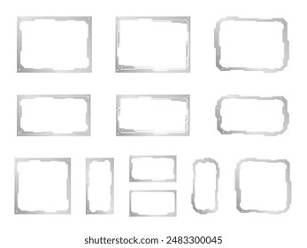 Metal and screw mechanical frame_Illustration material set