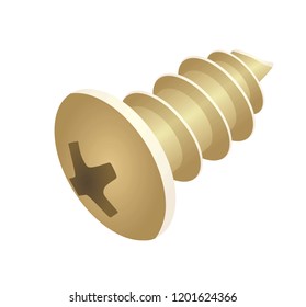 Metal screw. vector illustration 