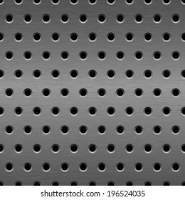 Metal seamless background with dots. Vector illustration
