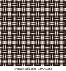 Metal seamless bronze grid of wires or pipes. Vector illustration