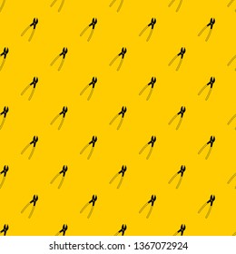 Metal shears pattern seamless vector repeat geometric yellow for any design