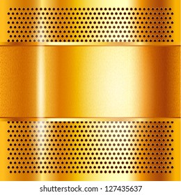 Metal sheet gold, vector illustration 10eps