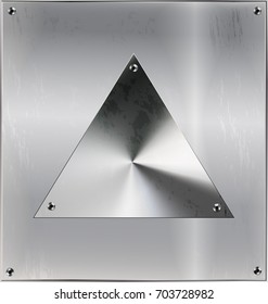 metal sheet with triangle and holes