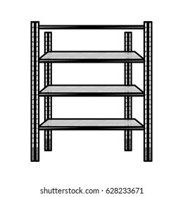 Metal shelf isolated icon