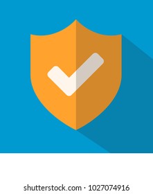 Metal Shield Icon - Check/Tick