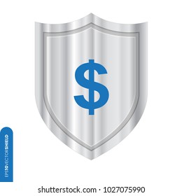 Metal Shield Icon - Dollar