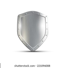 metal shield isolated on white background