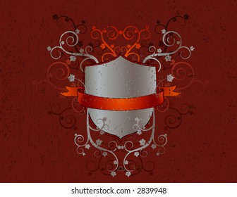 Metal shield and lovely squiggles