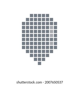 Metal shield on white background
