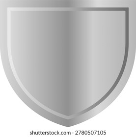 metal shield vector. symbol, protection, security