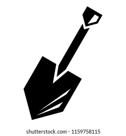 Metal shovel icon. Simple illustration of metal shovel vector icon for web design isolated on white background