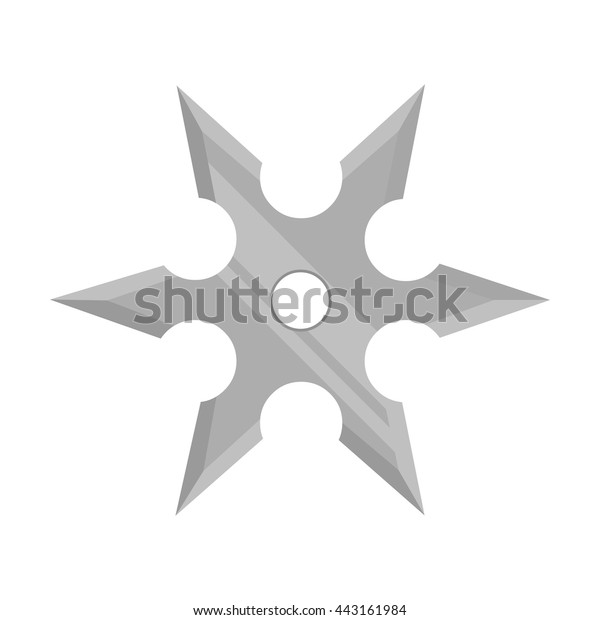 Metal Shuriken Icon Cartoon Stock Vector (Royalty Free) 443161984