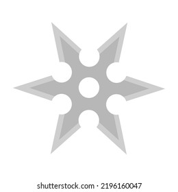 Metal Shuriken Icon Flat Vector Illustration Stock Vector (Royalty Free ...