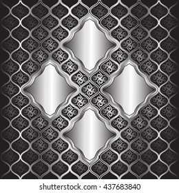 Metal sign on metal texture background