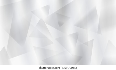 Metal silver abstract background with triangles, vector illustration. 