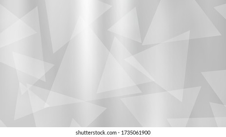 Metal silver abstract background with triangles, vector illustration. Mirror texture. Elegant decoration gray surface. Abstract white and gray background chrome or aluminium texture. Mirror surface