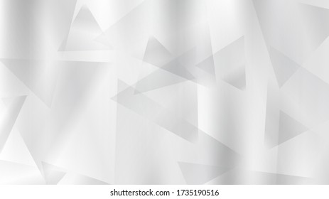 Fondo abstracto de plata metálica con triángulos, ilustración vectorial. Textura de espejo. La decoración es elegante y la superficie gris. Resumen de textura cromada o de aluminio de fondo blanco y gris. Superficie de espejo
