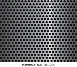 Fondo metálico plateado con círculos