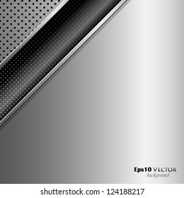 Metal silver and black background