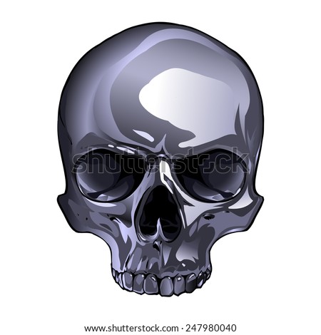 Metal Skull Stock Vector (Royalty Free) 247980040 - Shutterstock