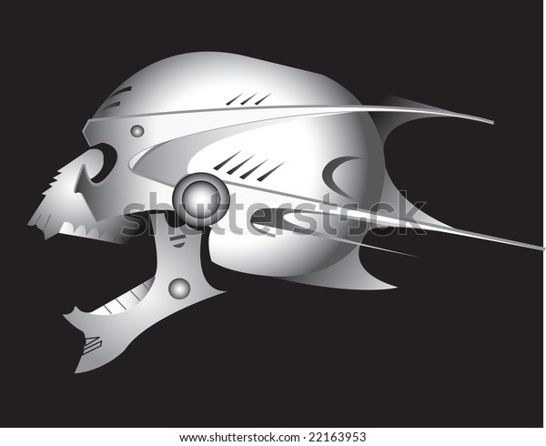 Metal Skull Stock Vector (Royalty Free) 22163953