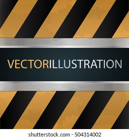 Metal sliding doors. Technical background. Vector illustration.