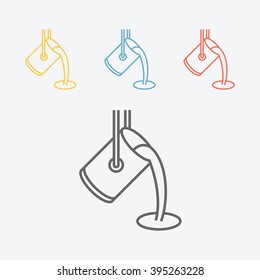 Metal Smelting Furnace In Steel Mills. Line Icon.