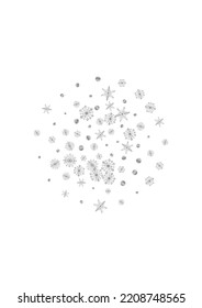 Vector blanco de fondo de nieve metálica. Textura al azar del lago. Luminoso Punto Mágico. Ilustración Gris Congelada.