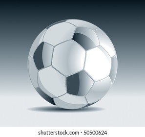 Metal Soccer Ball Vector Drawing