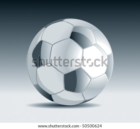 Metal Soccer Ball Vector Drawing