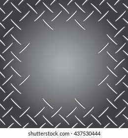 metal spike frame on grey