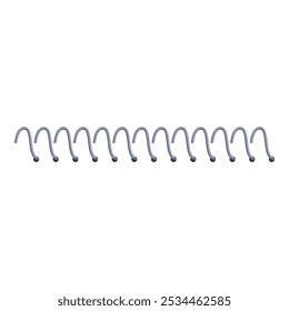 Metal spiral binder is connecting element for notebook, calendar or brochure