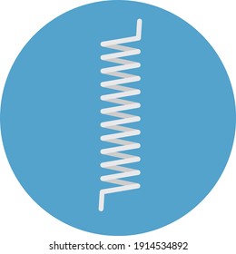 Metal spiral, illustration, vector on a white background.